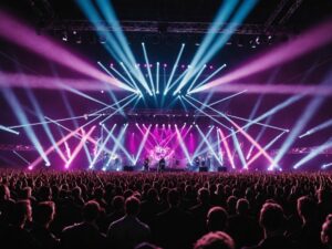 Muse performing live on stage at Yasalam Concert Series during Abu Dhabi Grand Prix 2024.