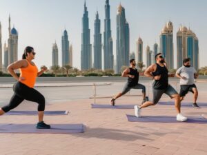 people exercising in Dubai