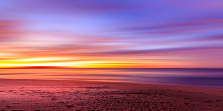 view of seashore sunset