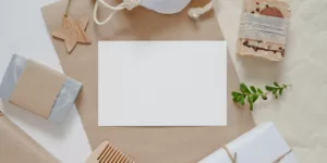 a table topped with lots of craft supplies