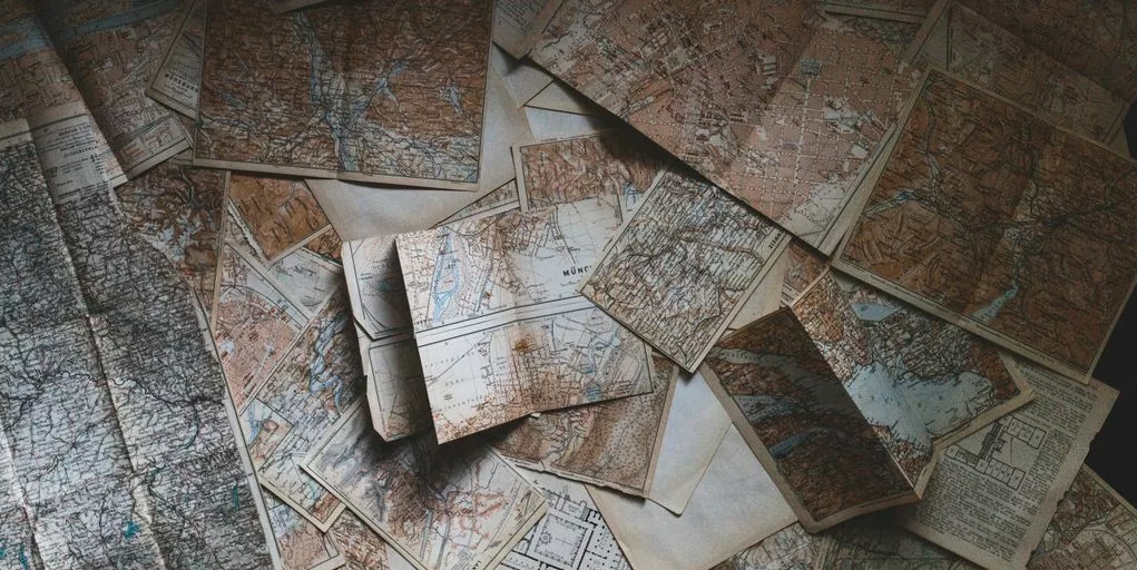 maps lying on the floor