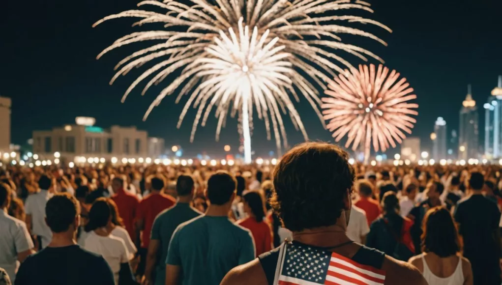 Expats in Dubai celebrating 4th of July festivities