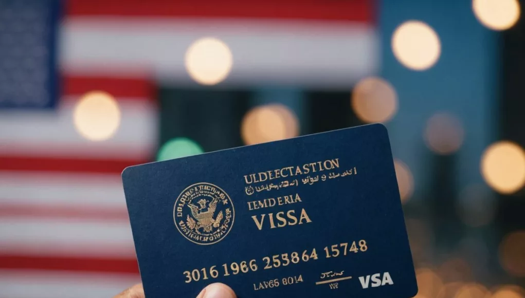 UAE resident with US visa and American flag