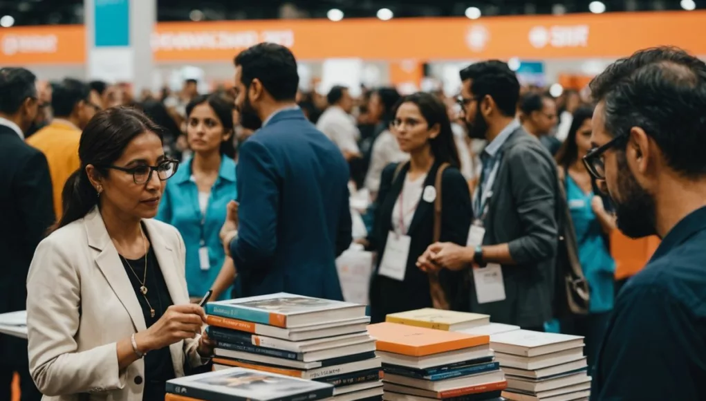 People at SIBF 2023 enjoying books and author events