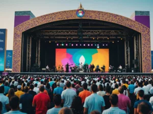 Performers on stage at Abu Dhabi Festival 2024.