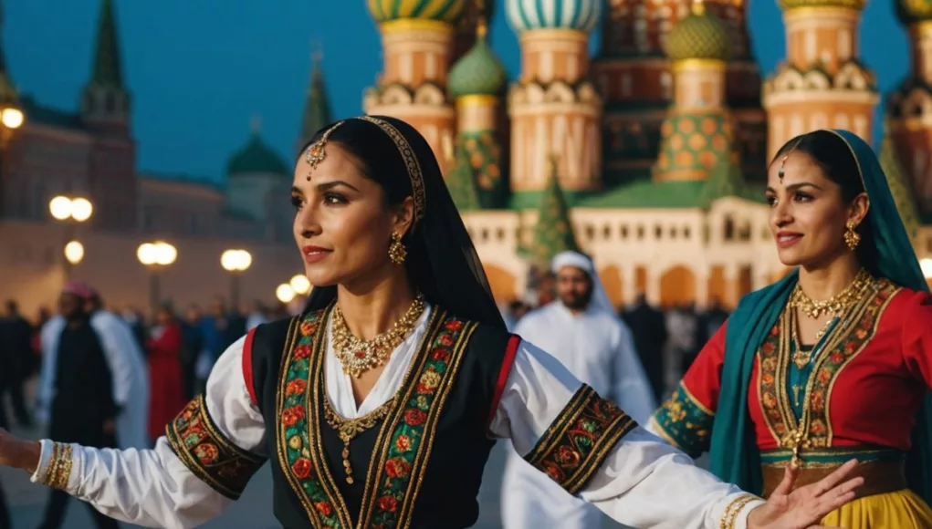 UAE dancers in traditional attire perform in Moscow