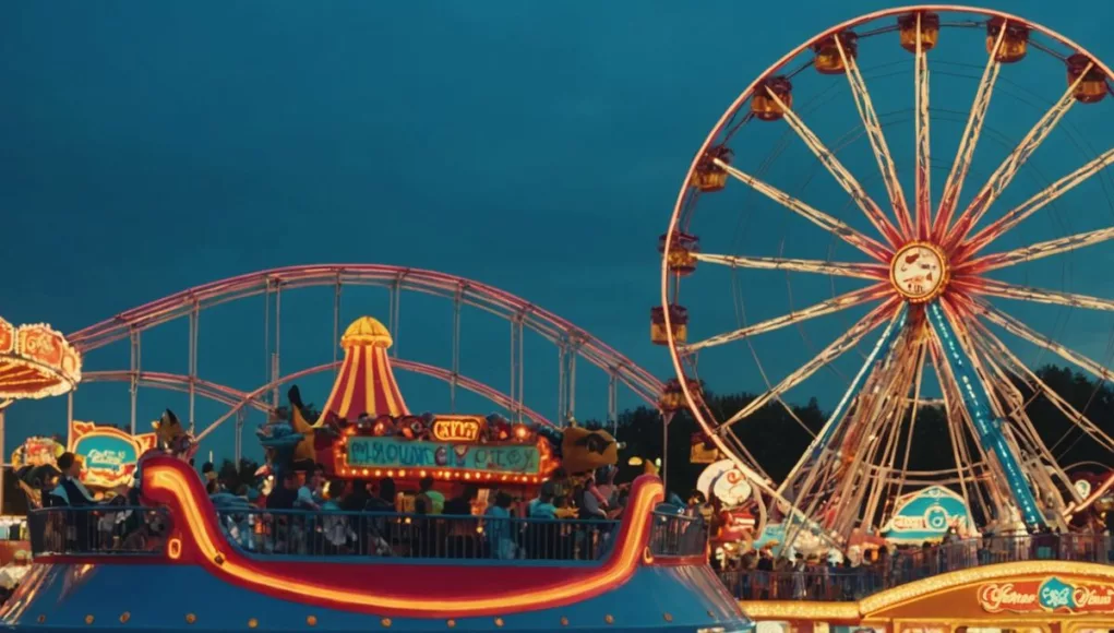 Excited families enjoying rides at Fun City in Dalma Mall