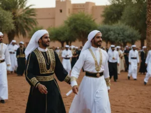 Emirati dancers at Tan-Tan Festival in Morocco