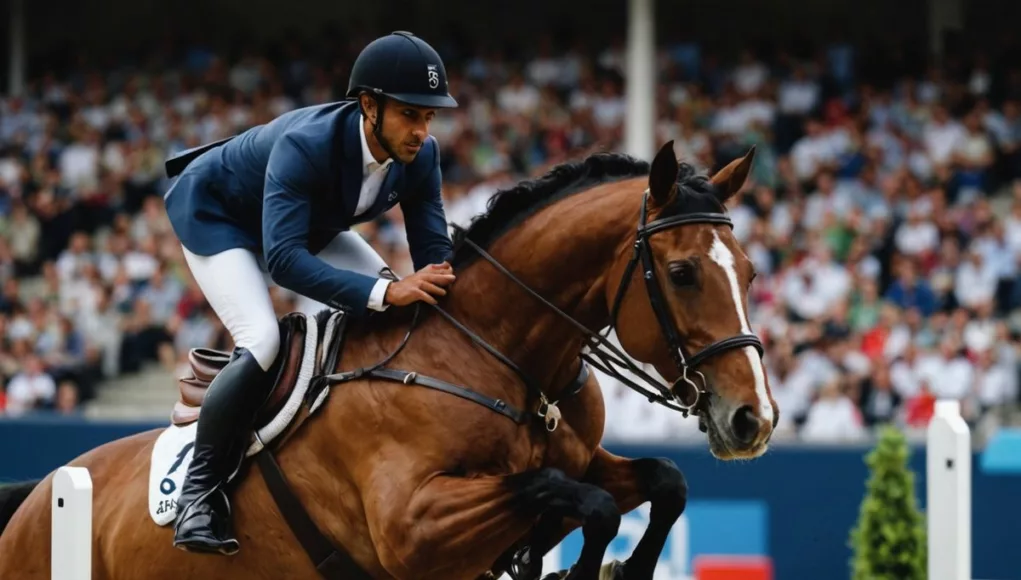 Omar Al Marzouqi in show jumping at Paris Olympics