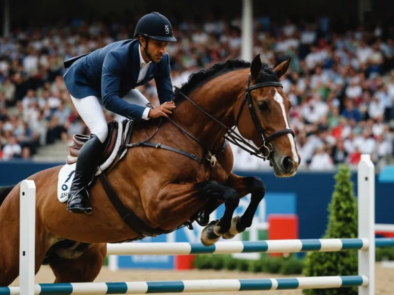 Omar Al Marzouqi in show jumping at Paris Olympics