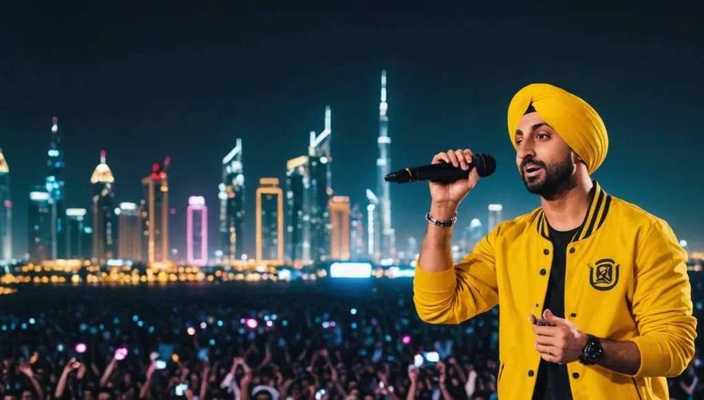 Diljit Dosanjh performing live on stage