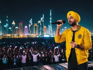 Diljit Dosanjh performing live on stage