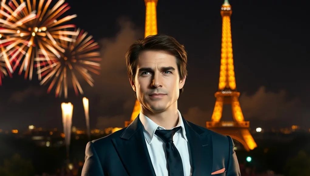 Tom Cruise at Paris Olympics 2024 closing ceremony