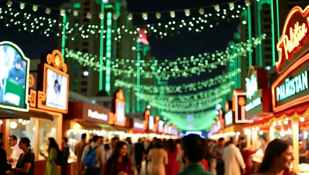 Colorful celebration of Pakistan's Independence Day in Dubai.