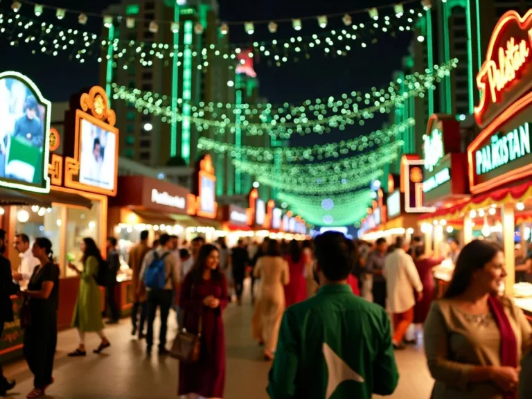 Colorful celebration of Pakistan's Independence Day in Dubai.