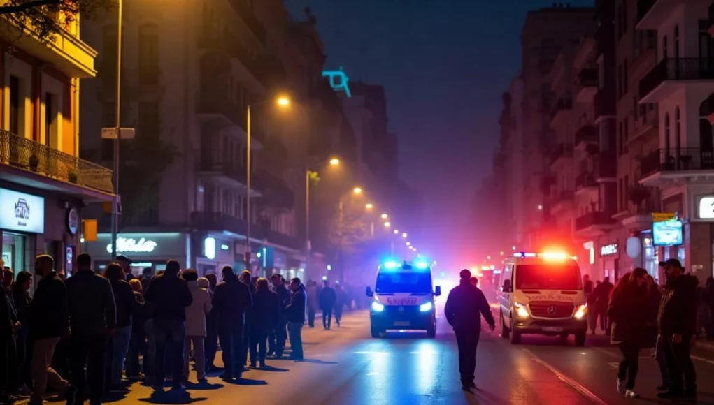 Emergency scene in Beirut after Israeli strike.