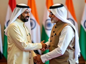 Crown Prince of Abu Dhabi with Indian Prime Minister