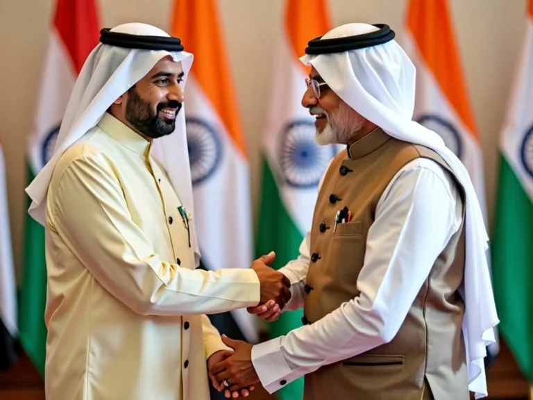 Crown Prince of Abu Dhabi with Indian Prime Minister