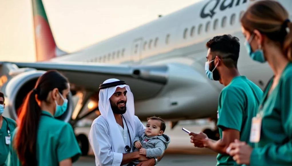 UAE medical team evacuating patients in Gaza