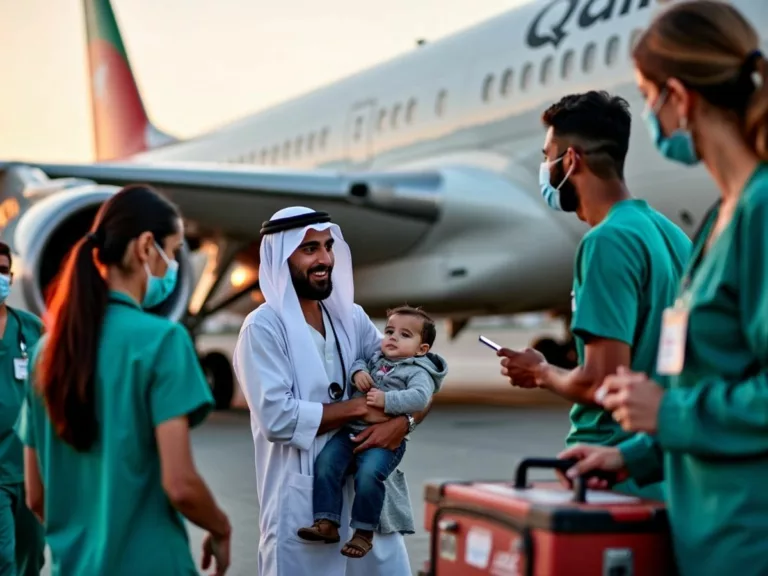 UAE medical team evacuating patients in Gaza