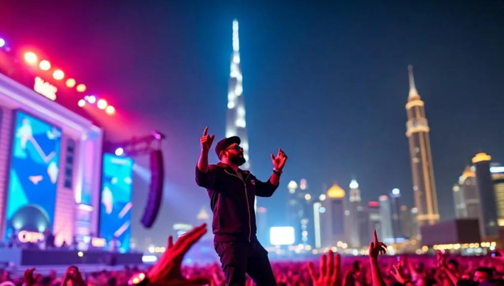 Badshah performing live in Dubai