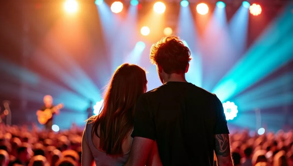 Couple's proposal at Ed Sheeran concert