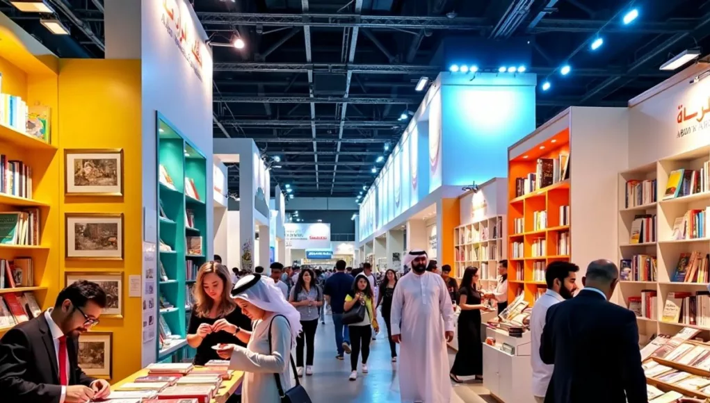 Visitors enjoying the Abu Dhabi International Book Fair 2024.