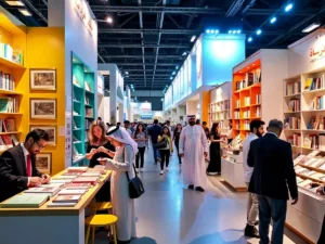 Visitors enjoying the Abu Dhabi International Book Fair 2024.