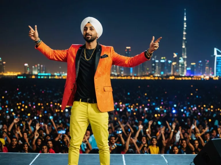 Diljit Dosanjh performing live in UAE at night