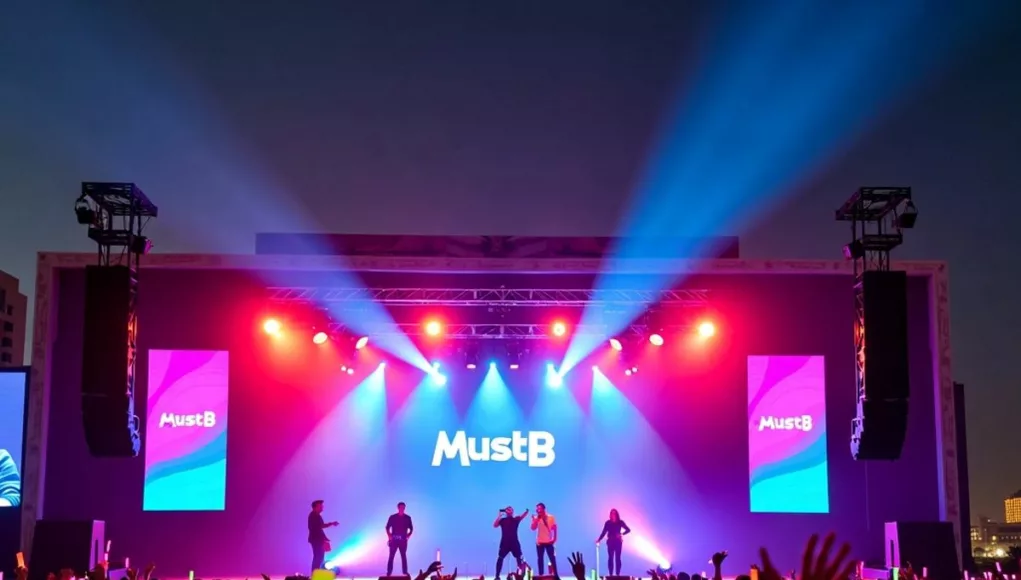 MustB performing live in Abu Dhabi