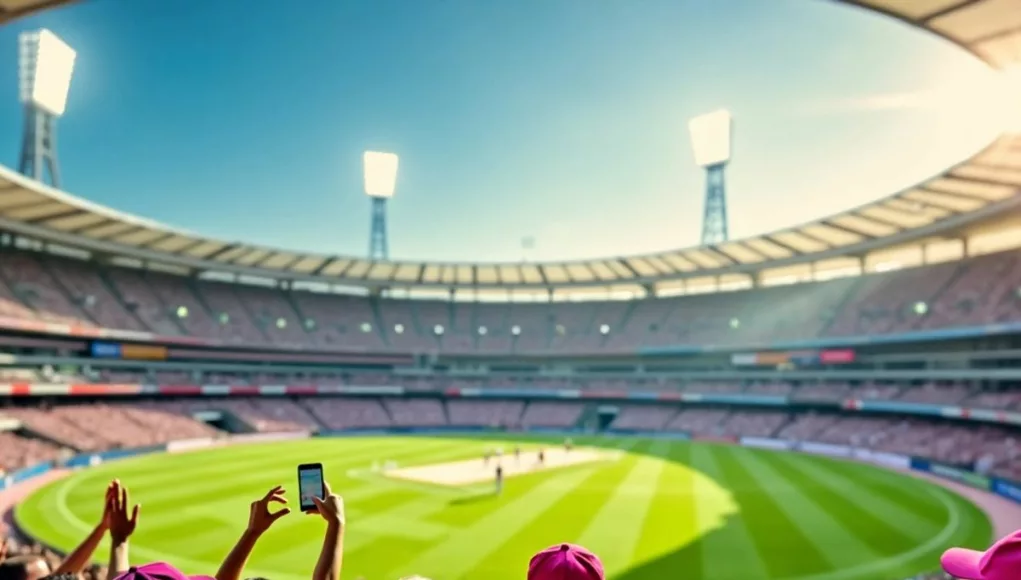 Women cricketers in action at the T20 World Cup.