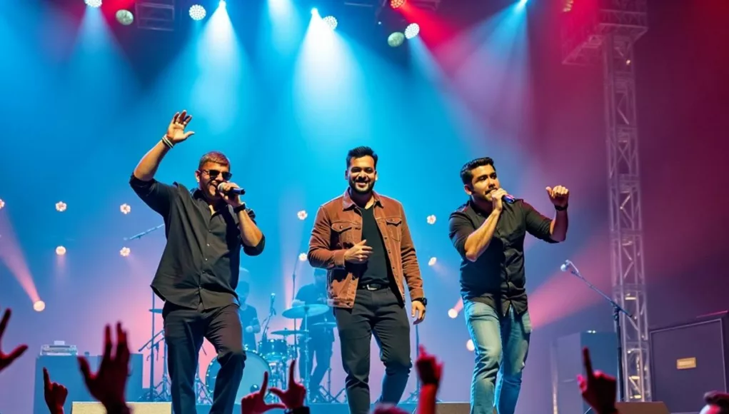 Shankar-Ehsaan-Loy performing live at IIFA Rocks.