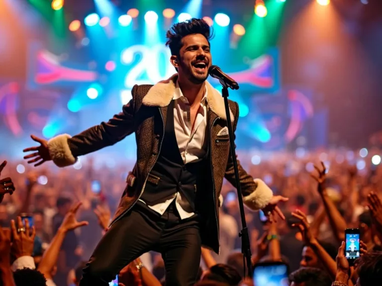 Siddhant Chaturvedi performing at IIFA Awards 2024 stage.