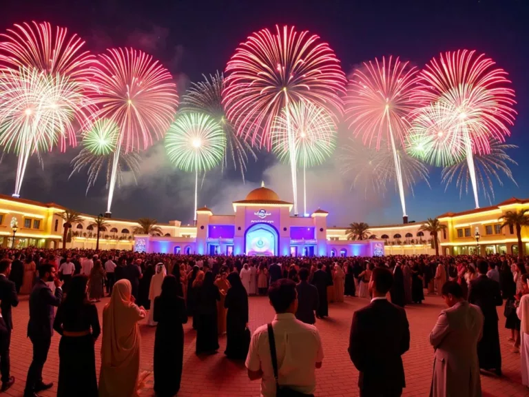 Festive celebration at Global Village with fireworks