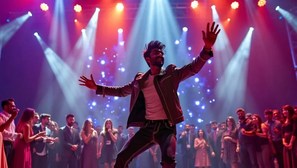 Vicky Kaushal dancing at IIFA Awards 2024 stage.