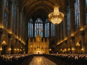 Historic choir performing in a grand cathedral