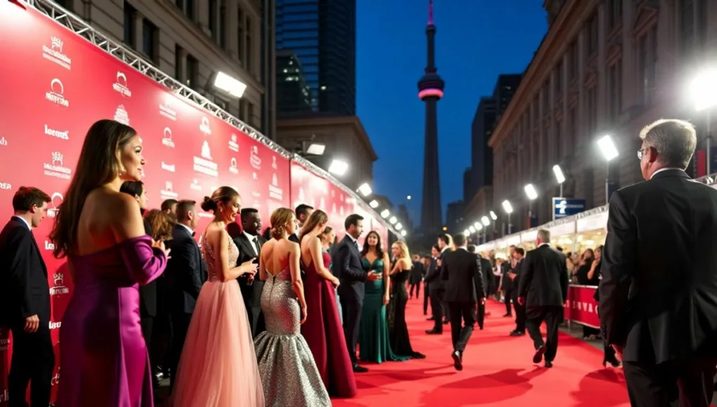 Celebrities on red carpet at Toronto Film Festival 2024.