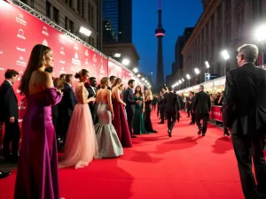 Celebrities on red carpet at Toronto Film Festival 2024.