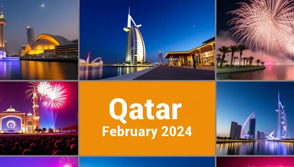 Qatar February 2024 events collage