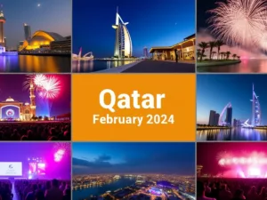 Qatar February 2024 events collage