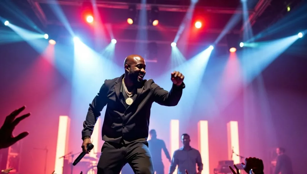 Akon performing at World Tennis League Concerts.