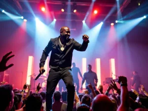 Akon performing at World Tennis League Concerts.