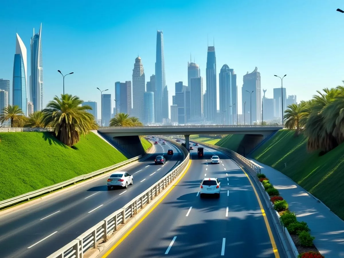 New bridge on Al Khail Road in Dubai.