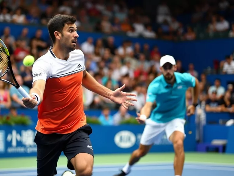 Alcaraz and Sinner competing in the China Open final.