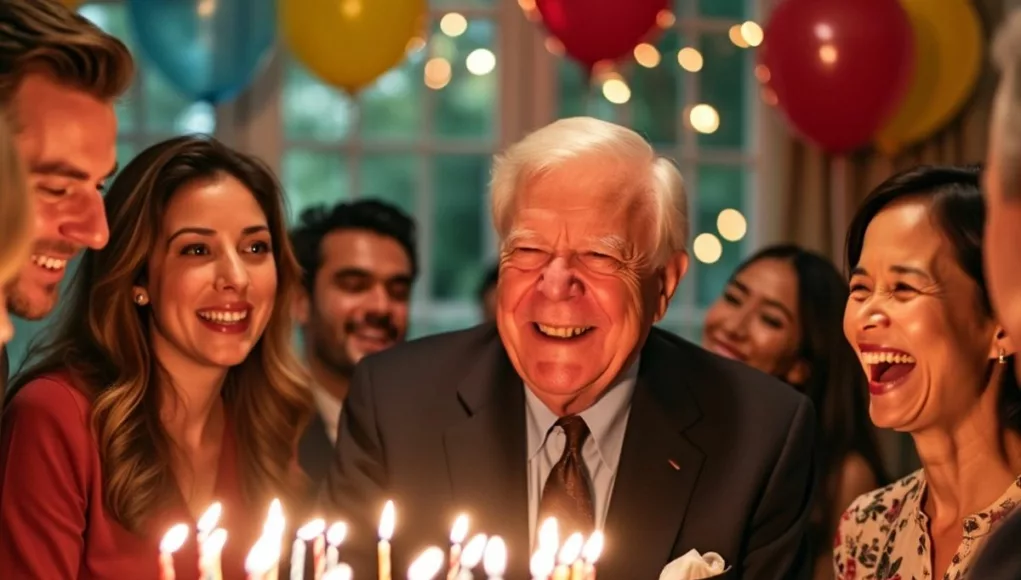 Jimmy Carter celebrating his 100th birthday with friends.