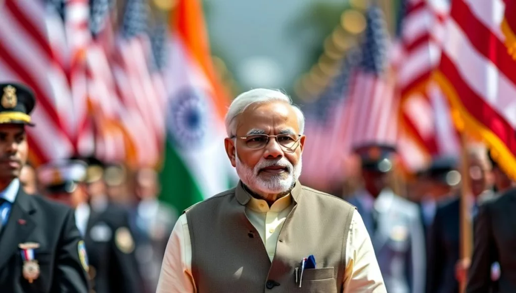 Indian PM Modi arrives in the US for a visit.