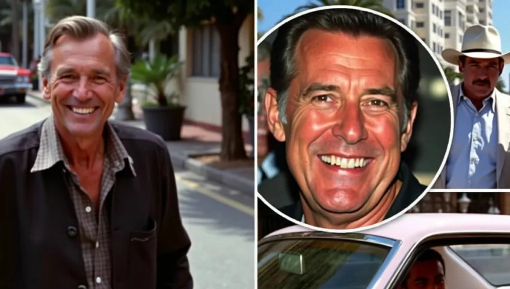 John Ashton smiling, iconic Beverly Hills Cop scenes in background.