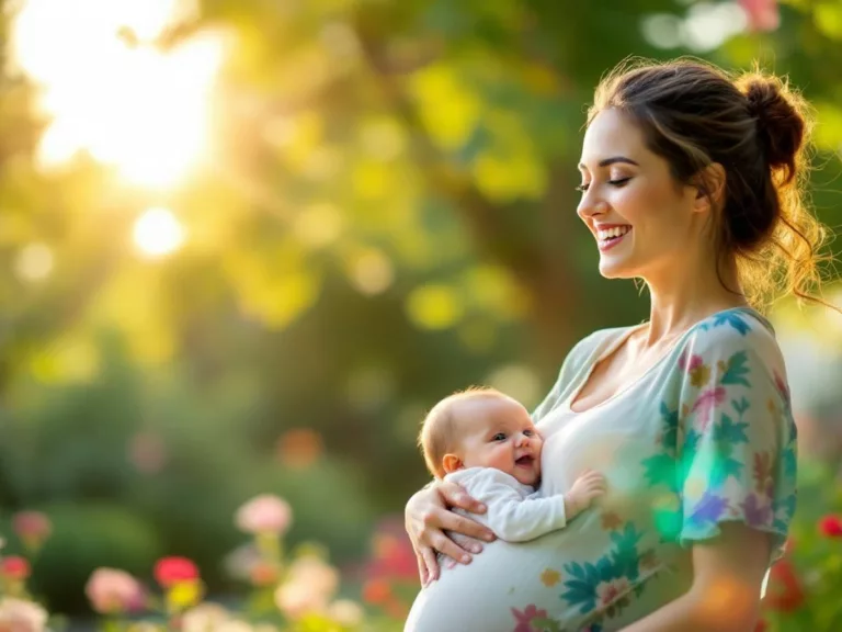 Mother and baby enjoying a sunny day in the park.