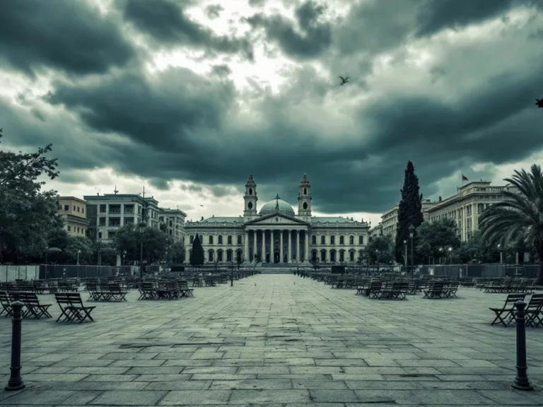 Empty streets and closed venues due to conflict.