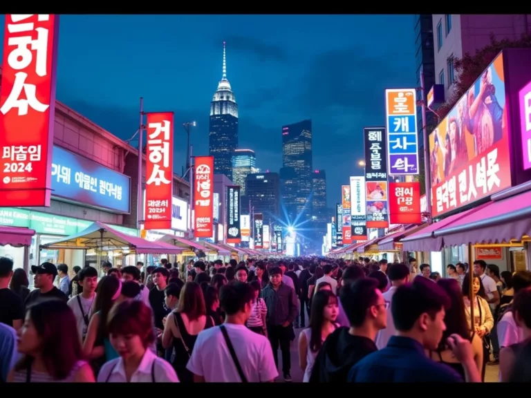 Crowd at Busan International Film Festival 2024 opening night.